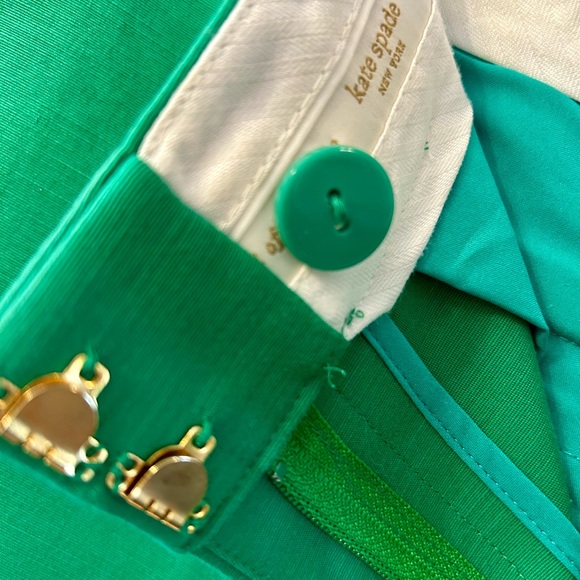 Kate Spade Margaux Cropped Pants, Lucky Green Size 6 - Picture 8 of 12